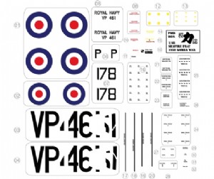 模力堂 1/48 水貼紙 英國皇家海軍海火戰鬥機/韓戰 